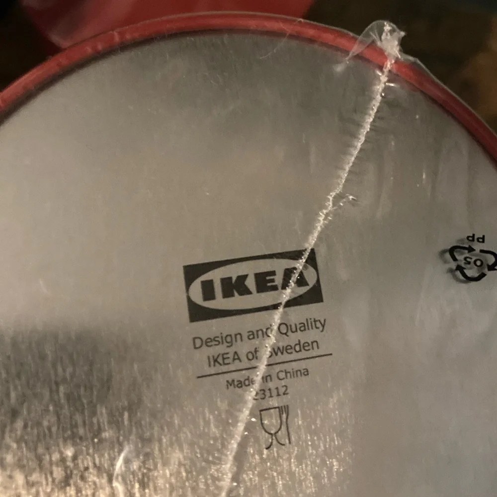 IKEA Vinterfint Red Tin Canister